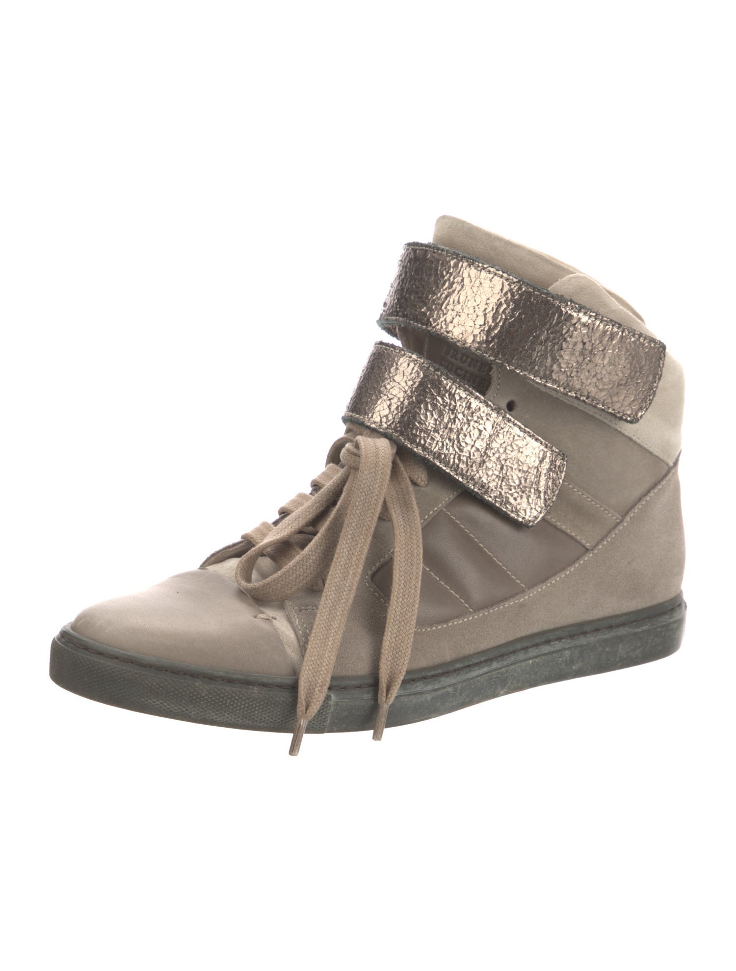 Brunello Cucinelli Suede Wedge Sneakers